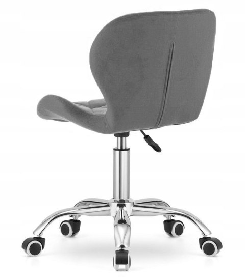 Krzesło obrotowe VASTO OFFICE VELVET DARK GREY SILVER