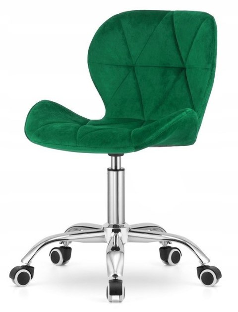 Krzesło obrotowe VASTO OFFICE VELVET GREEN SILVER