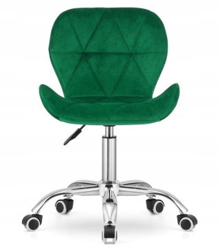 Krzesło obrotowe VASTO OFFICE VELVET GREEN SILVER