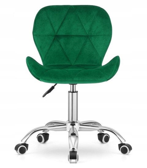Krzesło obrotowe VASTO OFFICE VELVET GREEN SILVER