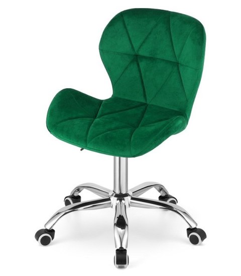 Krzesło obrotowe VASTO OFFICE VELVET GREEN SILVER