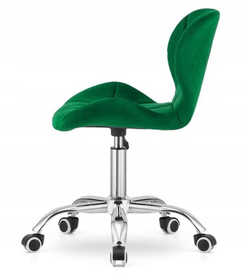 Krzesło obrotowe VASTO OFFICE VELVET GREEN SILVER