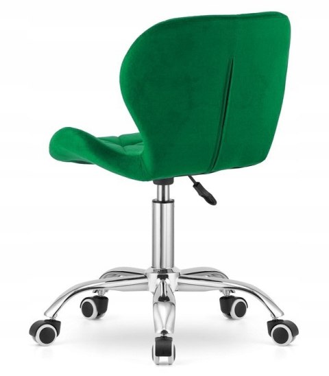 Krzesło obrotowe VASTO OFFICE VELVET GREEN SILVER