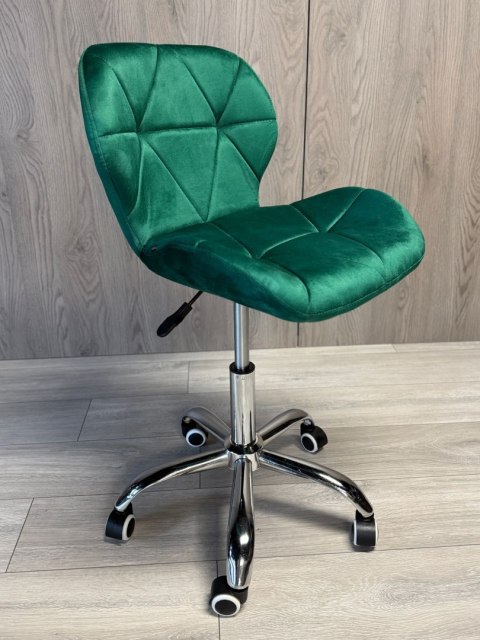 Krzesło obrotowe VASTO OFFICE VELVET GREEN SILVER