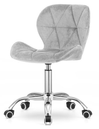 Krzesło obrotowe VASTO OFFICE VELVET GREY SILVER