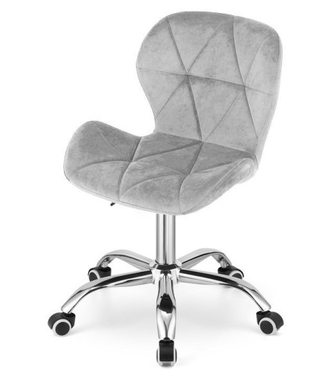 Krzesło obrotowe VASTO OFFICE VELVET GREY SILVER