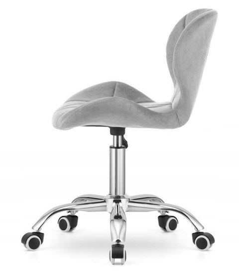 Krzesło obrotowe VASTO OFFICE VELVET GREY SILVER