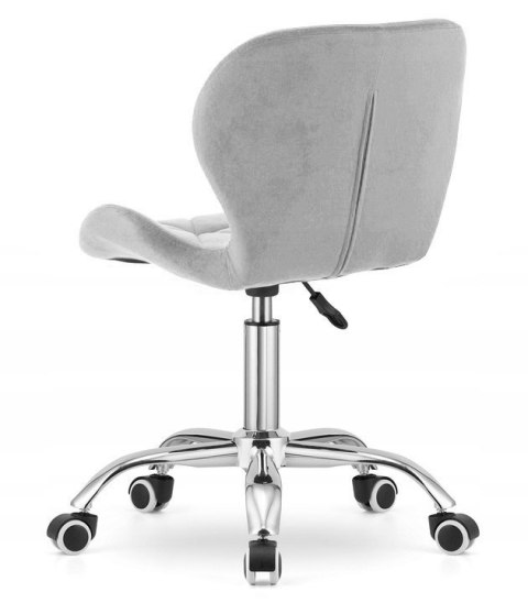 Krzesło obrotowe VASTO OFFICE VELVET GREY SILVER