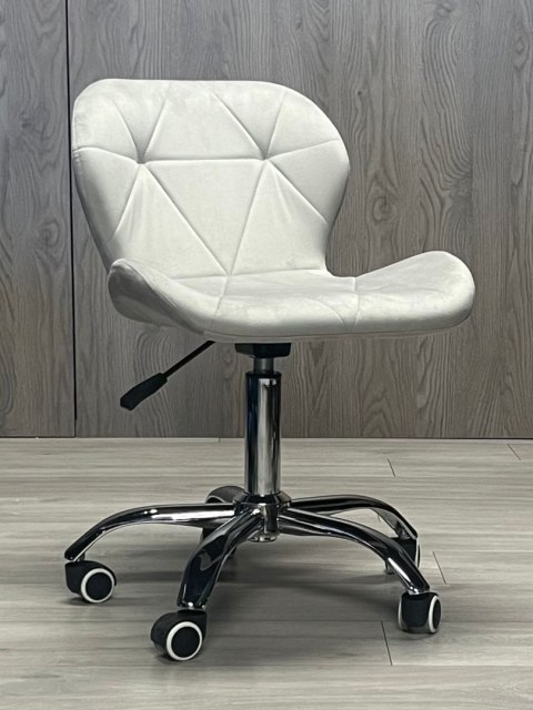 Krzesło obrotowe VASTO OFFICE VELVET GREY SILVER