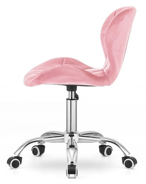 Krzesło obrotowe VASTO OFFICE VELVET PINK SILVER