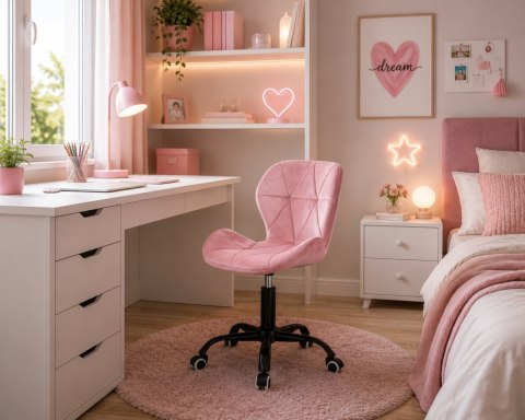 Krzesło obrotowe VASTO OFFICE VELVET PINK SMOKE