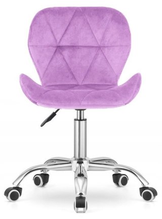 Krzesło obrotowe VASTO OFFICE VELVET VIOLET SILVER