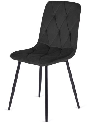 Krzesło tapicerowane BORGO VELVET BLACK SMOKE