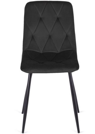 Krzesło tapicerowane BORGO VELVET BLACK SMOKE