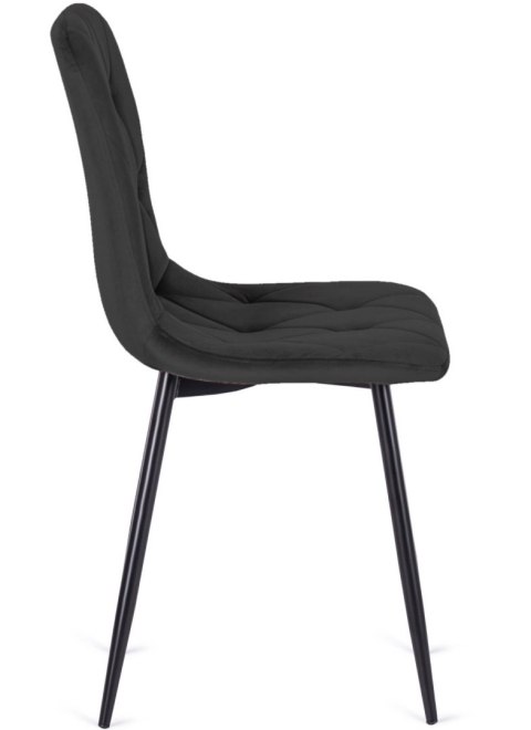 Krzesło tapicerowane BORGO VELVET BLACK SMOKE
