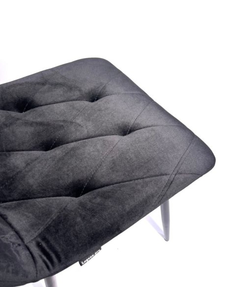 Krzesło tapicerowane BORGO VELVET BLACK SMOKE