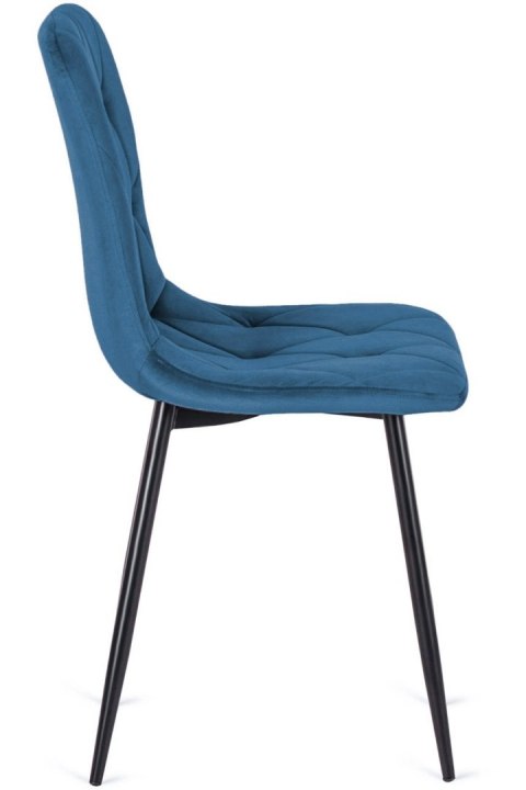 Krzesło tapicerowane BORGO VELVET BLUE SMOKE