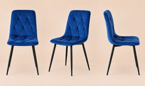 Krzesło tapicerowane BORGO VELVET BLUE SMOKE