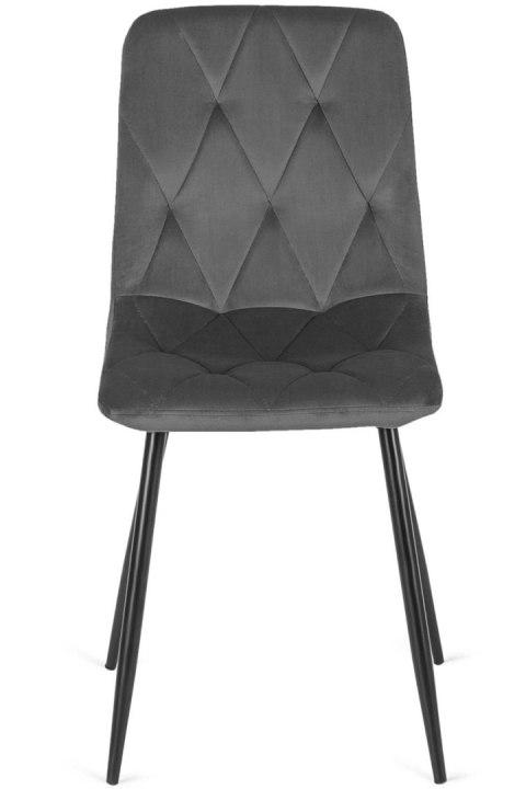 Krzesło tapicerowane BORGO VELVET DARK GREY SMOKE