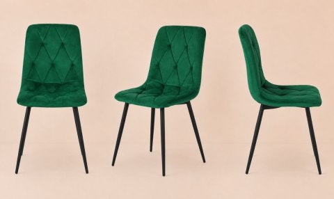 Krzesło tapicerowane BORGO VELVET GREEN SMOKE
