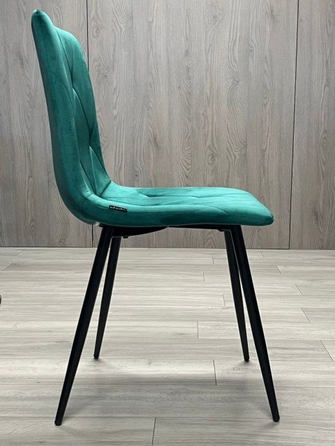 Krzesło tapicerowane BORGO VELVET GREEN SMOKE