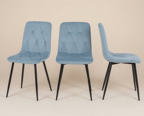 Krzesło tapicerowane BORGO VELVET LIGHT BLUE SMOKE