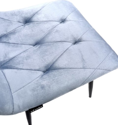 Krzesło tapicerowane BORGO VELVET LIGHT BLUE SMOKE