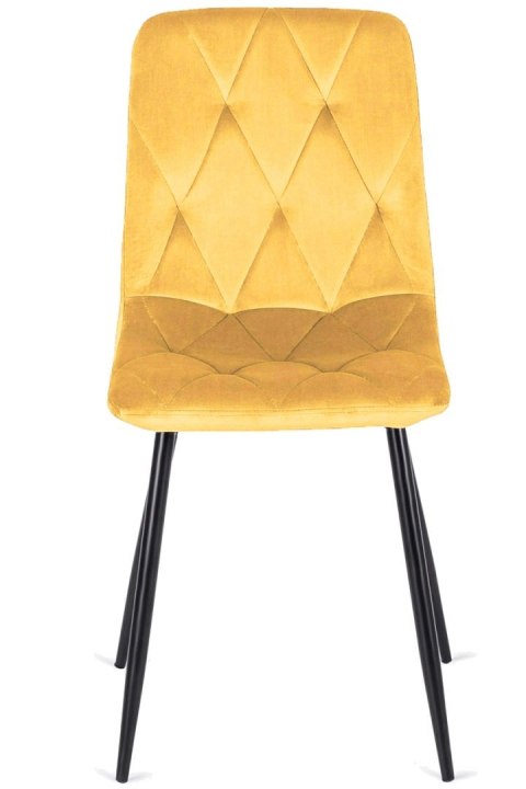 Krzesło tapicerowane BORGO VELVET MUSTARD SMOKE