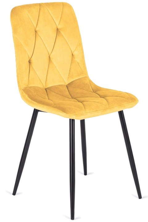 Krzesło tapicerowane BORGO VELVET MUSTARD SMOKE