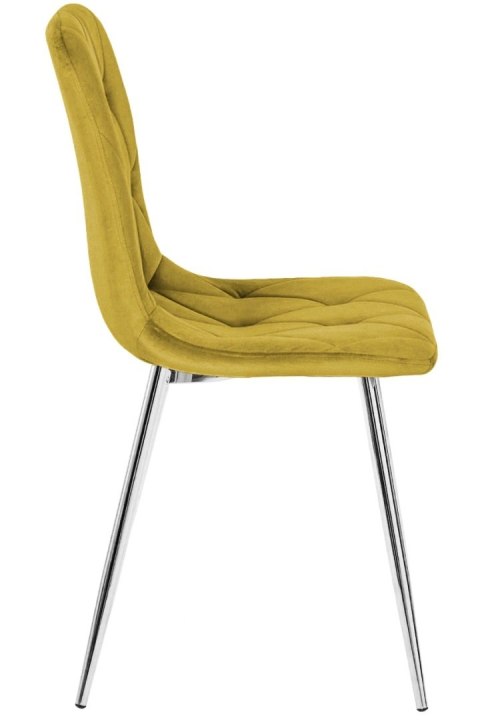 Krzesło tapicerowane BORGO VELVET OLIVE SILVER