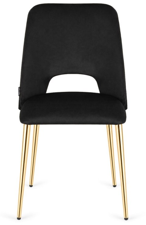 Krzesło tapicerowane GOTI BLACK VELVET GOLD