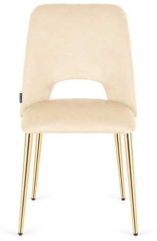 Krzesło tapicerowane GOTI CREAM VELVET GOLD
