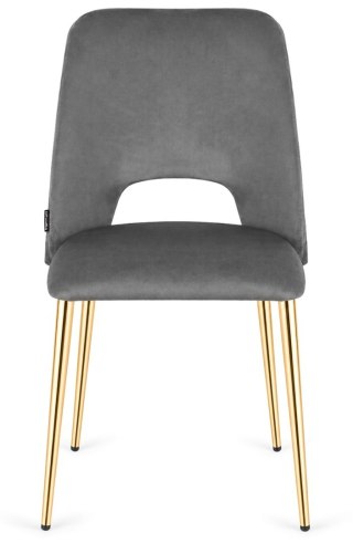 Krzesło tapicerowane GOTI GREY VELVET GOLD