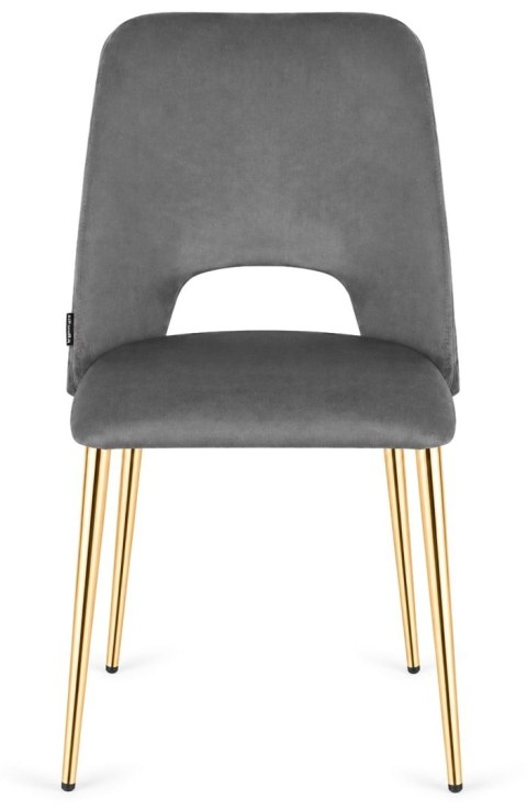Krzesło tapicerowane GOTI GREY VELVET GOLD