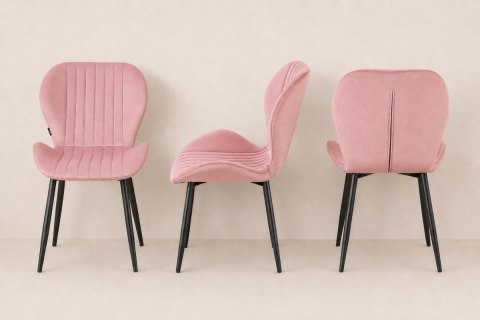 Krzesło tapicerowane MONTI VELVET PINK