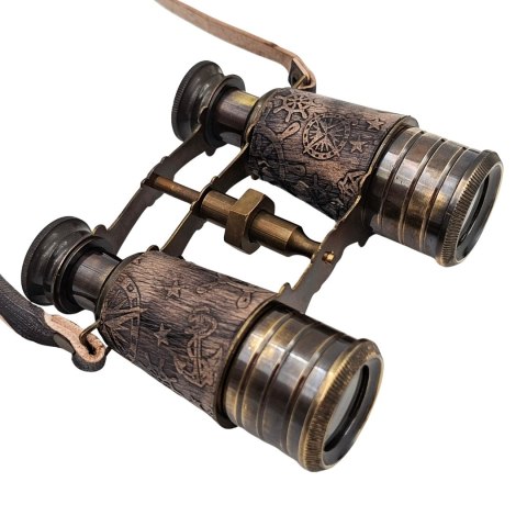 Lornetka Mosiężna Retro w Skórzanym Etui - BCL217
