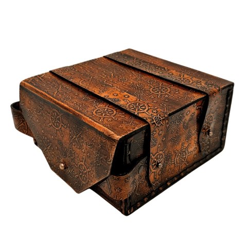 Piękny Sekstant Mosiężny Retro w Skórzanym Etui - AZ188