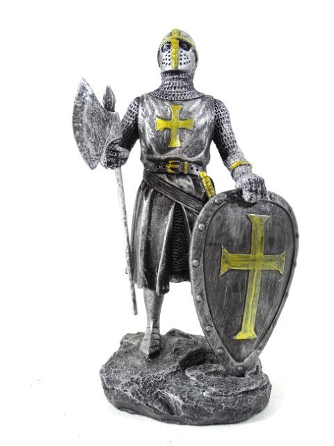 Rycerz - krzyżowiec - Figurka dekoracyjna - Wysokość 18cm - MC-23079