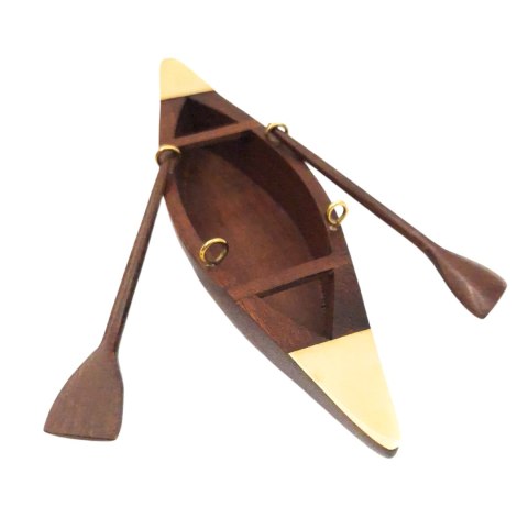 Model Łódka Dekoracyjna Drewniana 25cm - Ozdoba na biurko - 717013