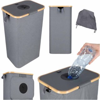 Kosz na butelki zwrotne kaucyjne z wyjmowaną torbą segregacja śmieci recykling