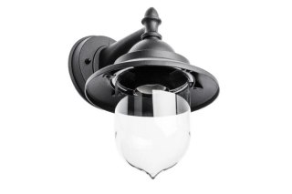 LAMPA OGRODOWA TOSKANA-AD KINKIET PROSTY, CZARNA