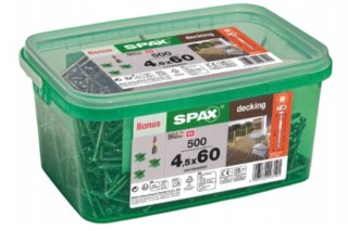 WKRĘT TARASOWY (500) C4 4.5*60MM SPAX-D +BIT T20 +3KRZYŻYKI