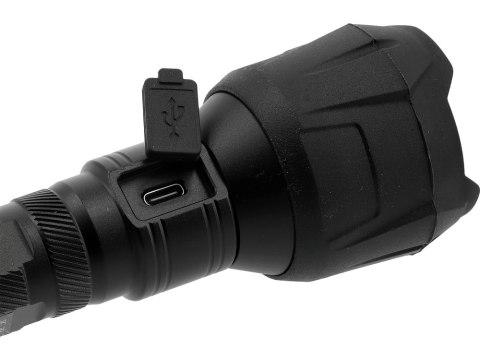 LATARKA AKUMULATOROWA 1000LM, OGUMOWANA, USB-C