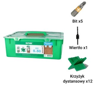 WKRĘT TARASOWY A2 TX 5.0*50MM SPAX-D STARE ZŁOTO (850)+ZES.