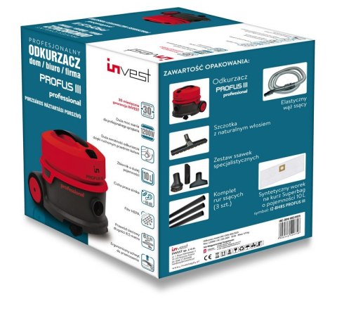 ODKURZACZ PRZEMYSŁOWY PROFUS III 1200W 10L