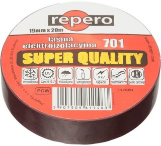TAŚMA IZOLACYJNA REPERO 701 BRĄZOWA 19MMX20M