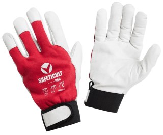 RĘKAWICE SKÓRA KOZIA, RZEP, SAFETICULT PRO, TECHNIK R.10