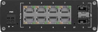 Teltonika TSW202 switch przemysłowy zarządzalny 8xFE 2xSFP PoE+ (TSW202000000) DIN